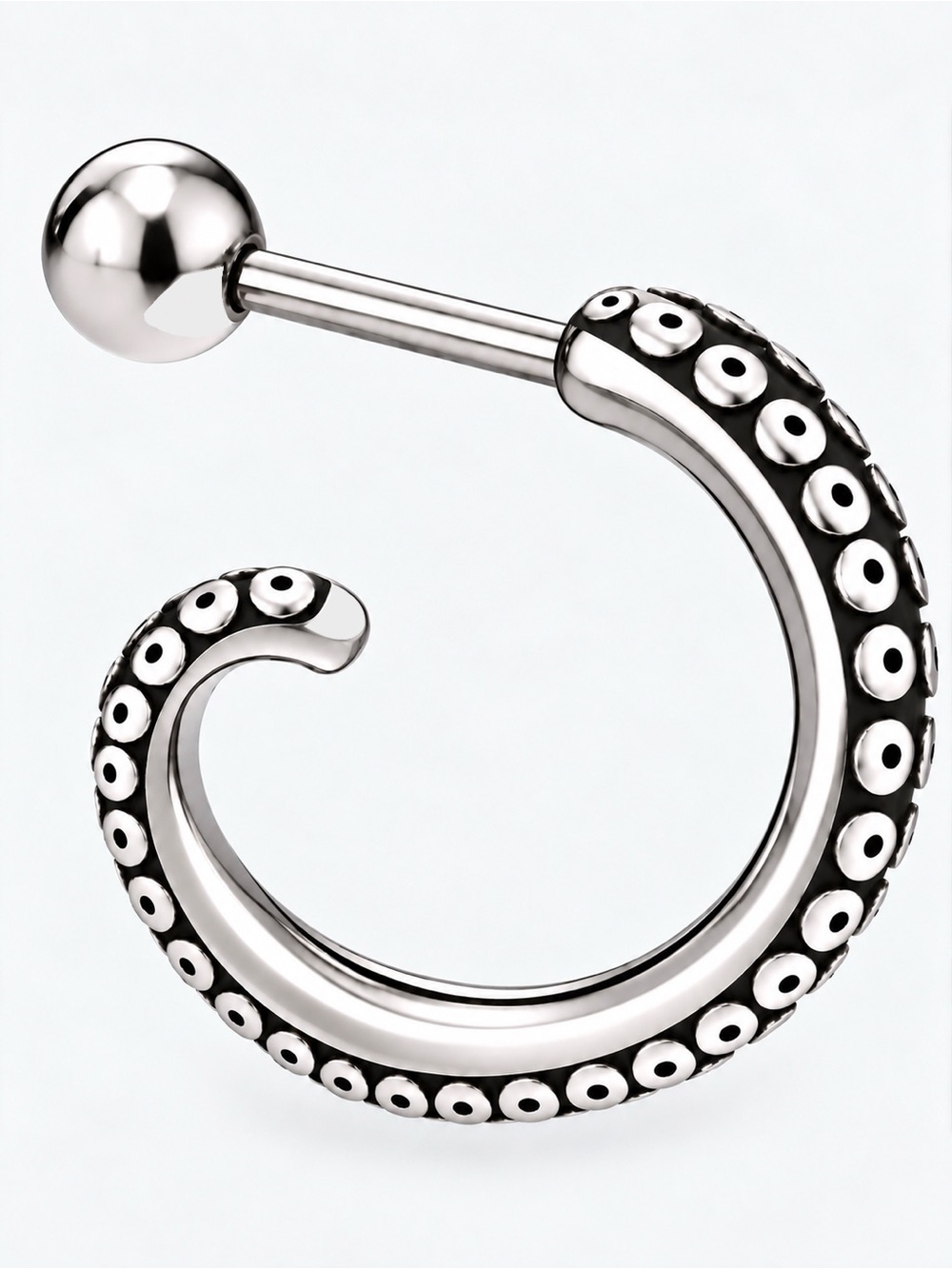 Tentacle~ Coiled Curled Octopus Squid Kraken Appendage Suckers Ocean Sea Barbell